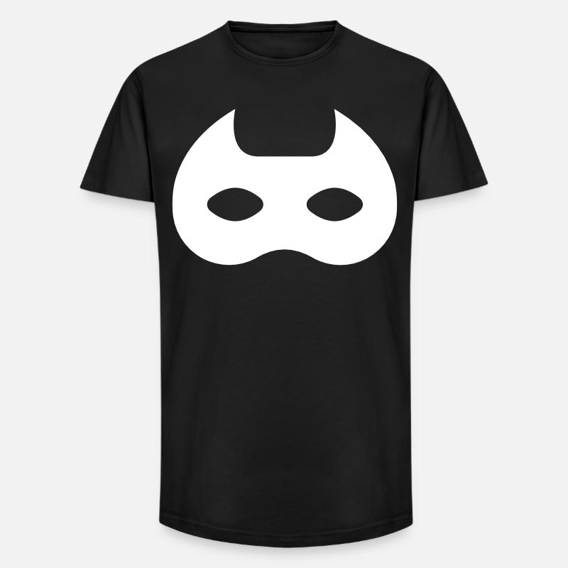 Maske eines Superhelden - Long Fit Männer T-Shirt - Schwarz