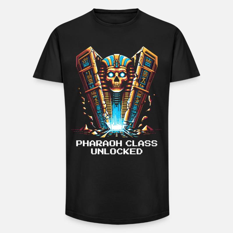 Classe Pharaon débloquée | Égypte, JdR - T-shirt coupe longue homme - noir