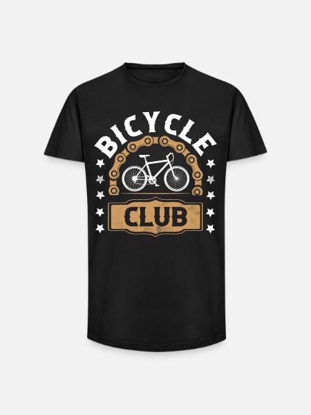 Cyclist Mountain Bike Bicycle - Long Fit Men's T-Shirt - black