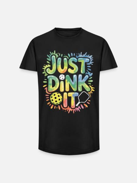 Colorful Just Dink It Shirt for Pickleball Fans - Long Fit Men's T-Shirt - black