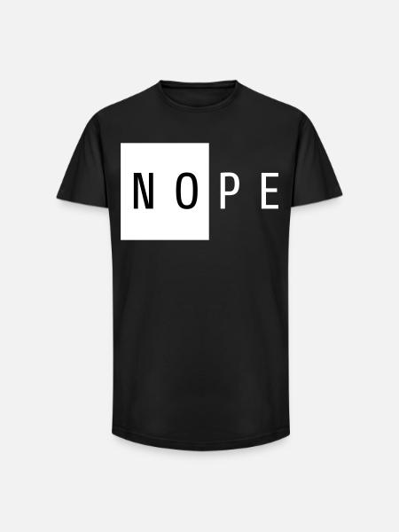 Nope White Gift - Long Fit Men's T-Shirt - black