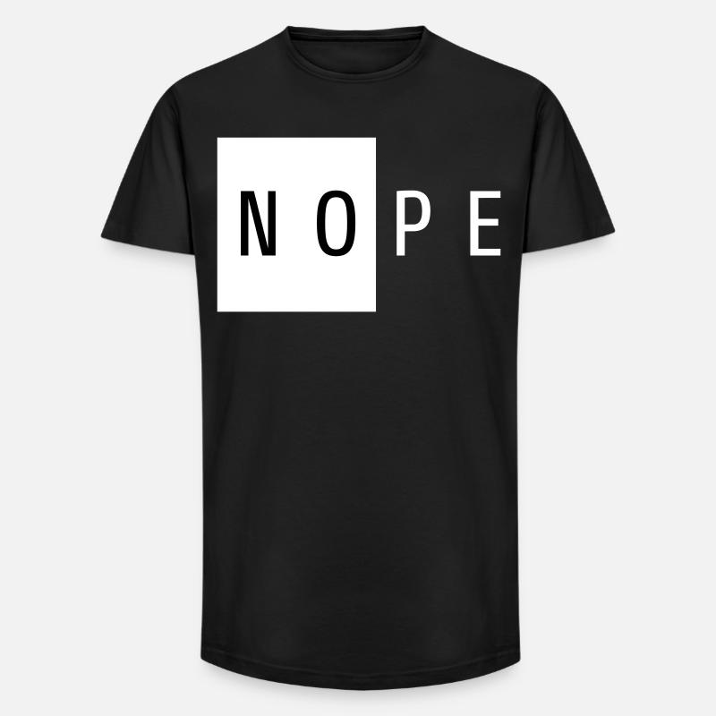 Nope White Geschenk - Long Fit Männer T-Shirt - Schwarz