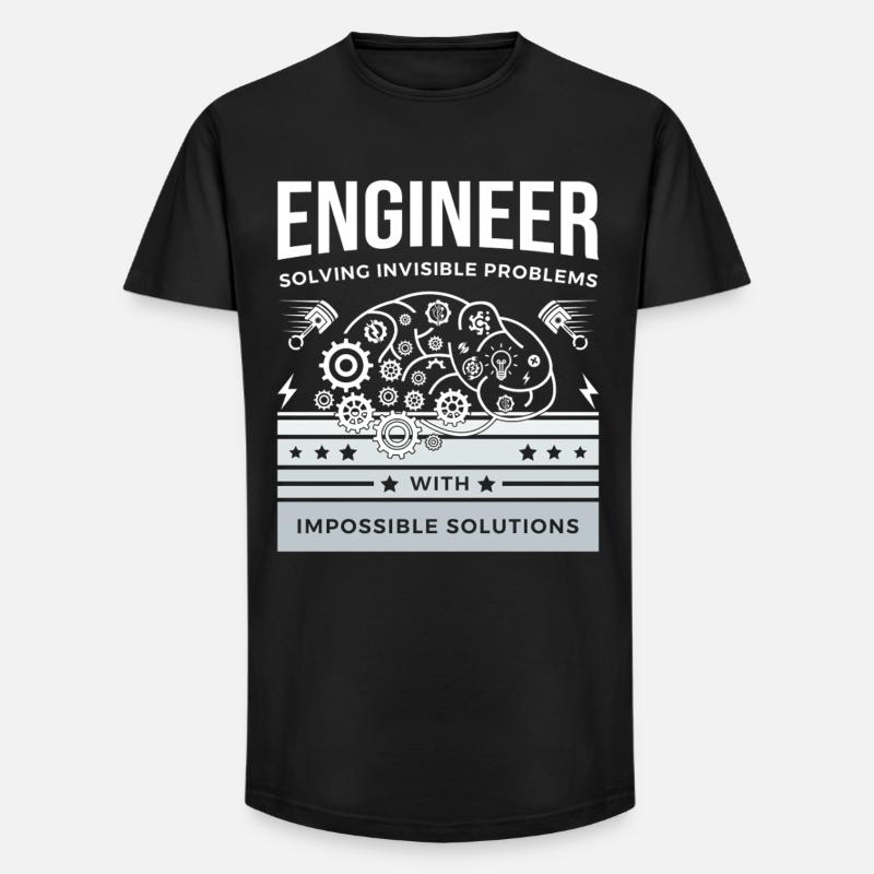 ENGINEER – Solving Invisible Problems T-Shirt - Long Fit Men's T-Shirt - black