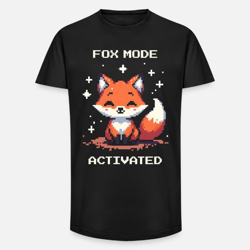 Fox Mode Enabled | Shifter - Long Fit Men's T-Shirt - black