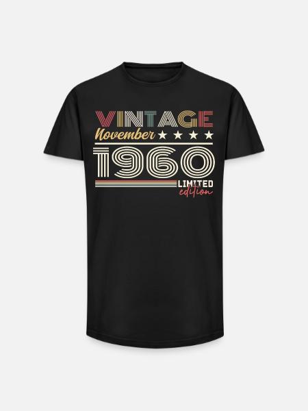 November 1960 - Long Fit Men's T-Shirt - black