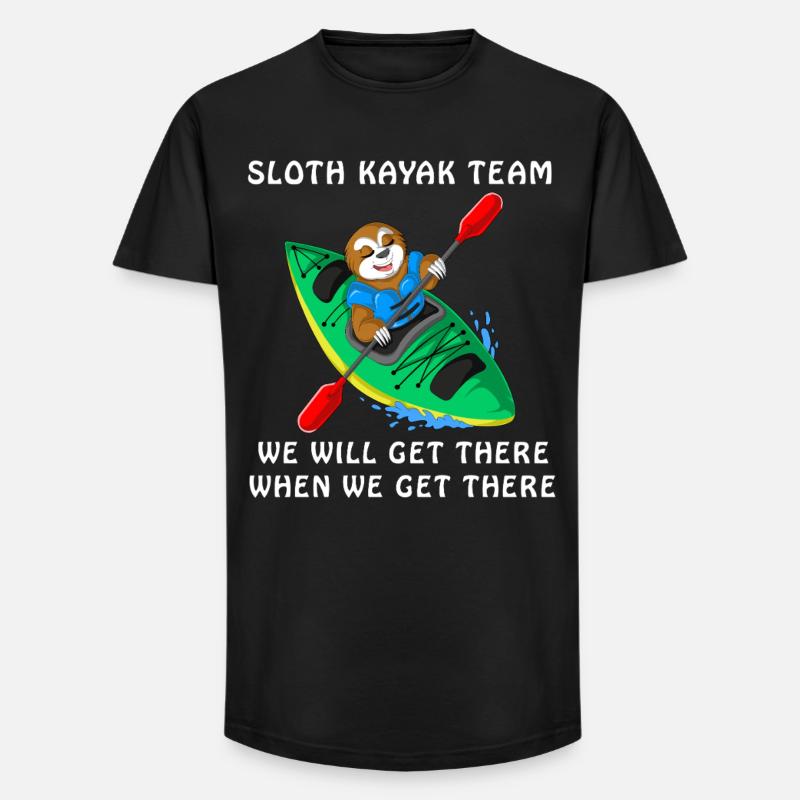 Faultier Kajak Team - Long Fit Männer T-Shirt - Schwarz