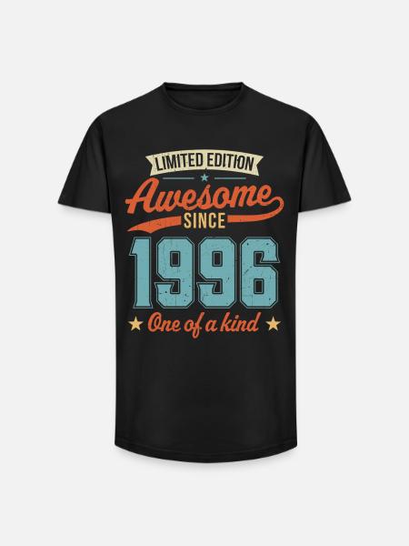 Awesome Since 1996 - Long Fit Men's T-Shirt - black