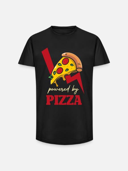 Power Pizza Blitz Logo - T-shirt coupe longue homme - noir