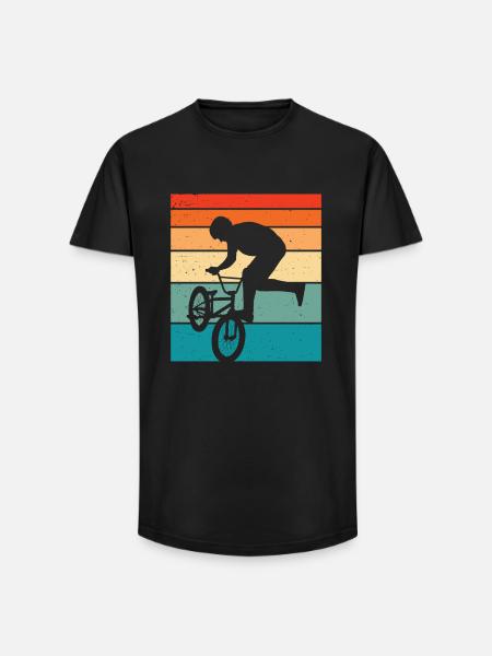 Bmx Retro Bmx Fahrrad - Long Fit Männer T-Shirt - Schwarz