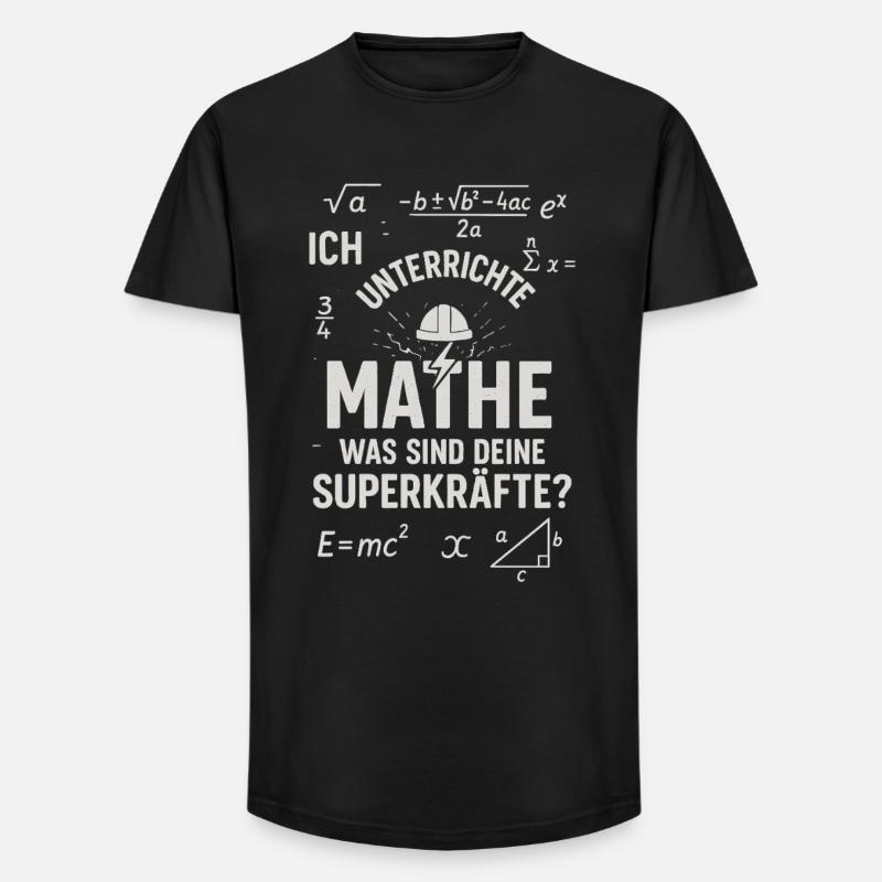 Math Superpowers – I Distinguish Math Teachers - Long Fit Men's T-Shirt - black