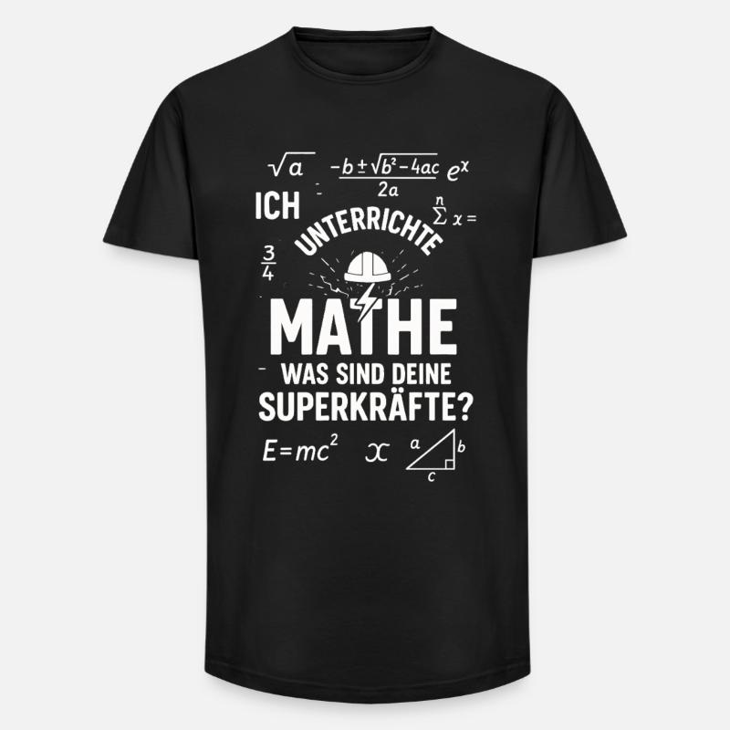 Math Superpowers – I Teach Teachers - Long Fit Men's T-Shirt - black
