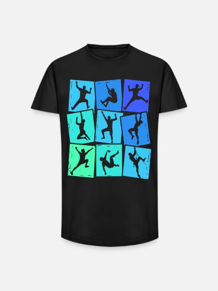 Climbing Mountains Climbers Bouldering Boys Children - Long Fit Men's T-Shirt - black