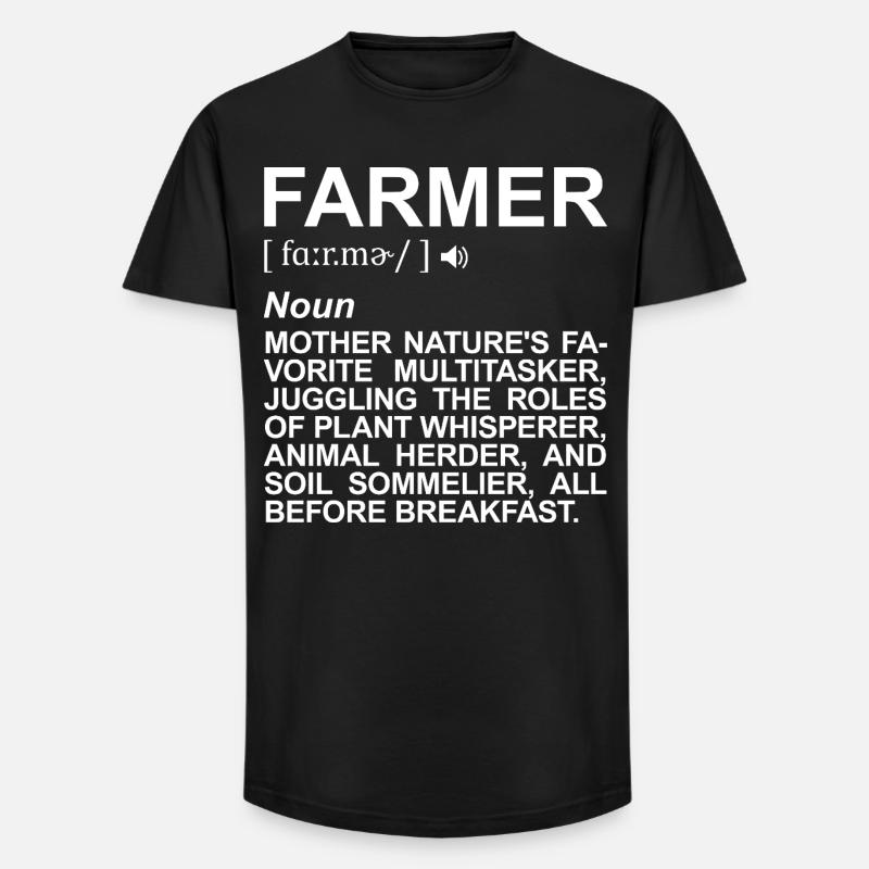 Bauer Begriffserklärung - Long Fit Männer T-Shirt - Schwarz
