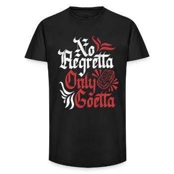 Goetta Sausage No Regretta Only Goetta - Long Fit Men's T-Shirt - black - Front - AI Model Male 185 light (185cm)