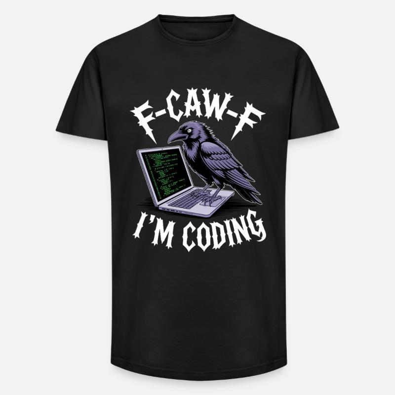 F-Caw-F I’m Coding - Long Fit Männer T-Shirt - Schwarz
