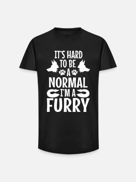I'm A Furry Deal With It - Long Fit Men's T-Shirt - black