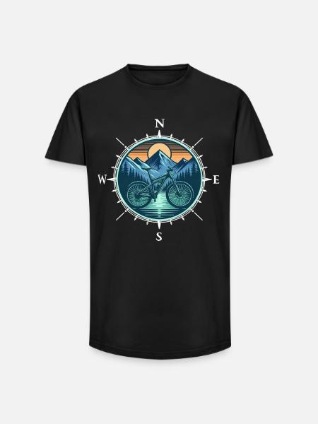 Vélo VTT - T-shirt coupe longue homme - noir