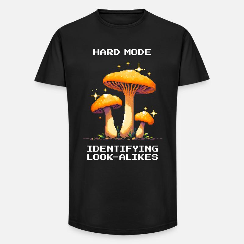 Mode difficile : Déterminer les Doppelgangers | Mycètes - T-shirt coupe longue homme - noir