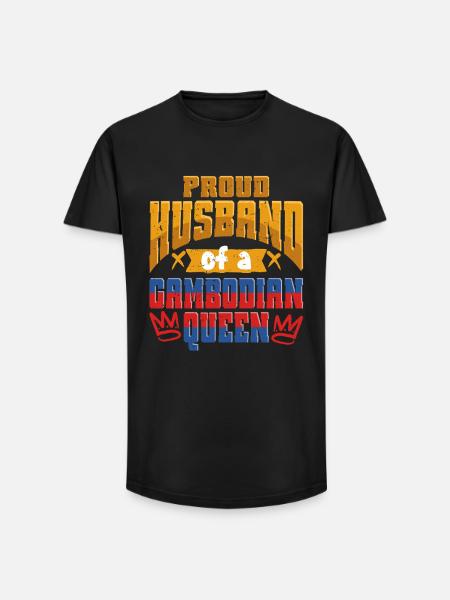 Cambodia Cambodian Husband - Long Fit Men's T-Shirt - black