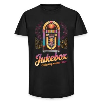 Jukebox Collectors Jukebox Collecting Makes Cents - Long Fit Men's T-Shirt - black - Front - AI Model Male 185 light (185cm)