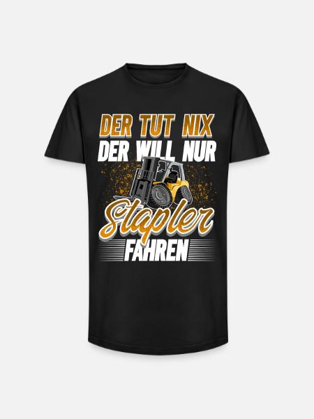 Staplerfahrer Lagerist - Long Fit Männer T-Shirt - Schwarz