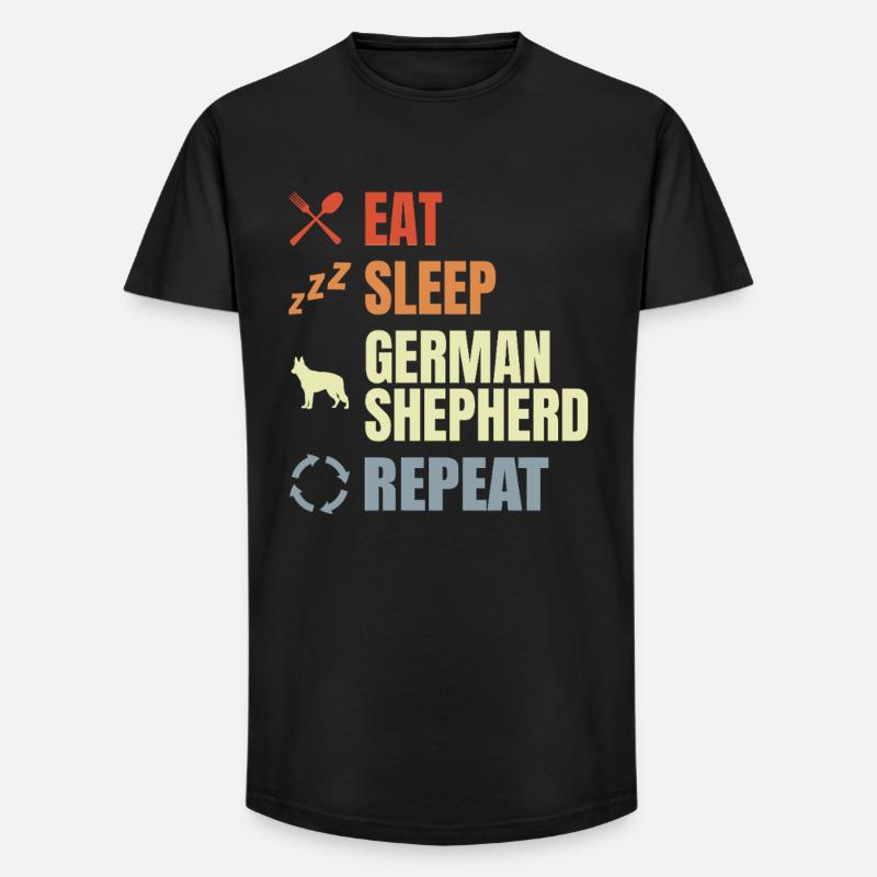 German Shepherd Routine - Long Fit Men's T-Shirt - black