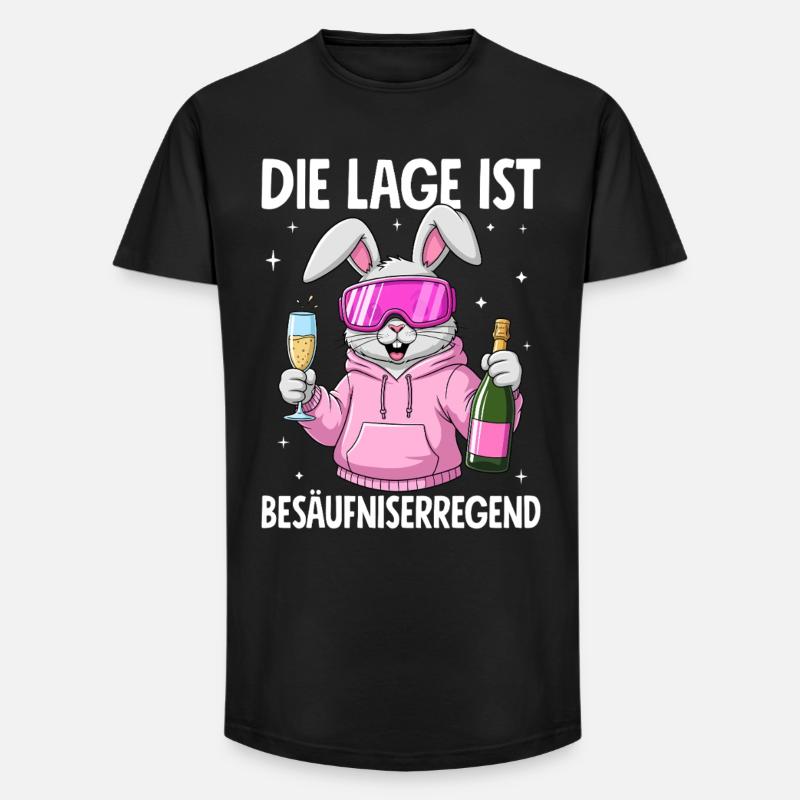 Die Lage Ist Besäufniserregend - Long Fit Männer T-Shirt - Schwarz