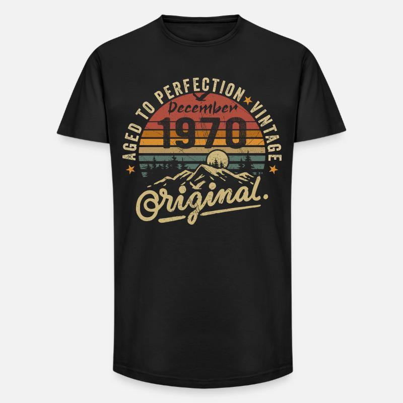 Legenden wurden im Dezember 1970 - Long Fit Männer T-Shirt - Schwarz