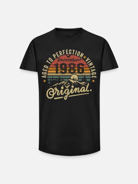 Legenden wurden im Dezember 1986 - Long Fit Männer T-Shirt - Schwarz