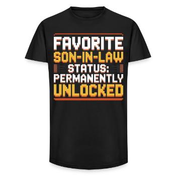 Mother In Law Retro Funny Father In Law - Long Fit Men's T-Shirt - black - Front - AI Model Male 185 light (185cm)