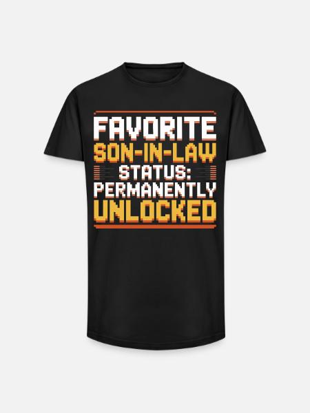 Schwiegermutter Retro Lustiger Schwiegervater - Long Fit Männer T-Shirt - Schwarz