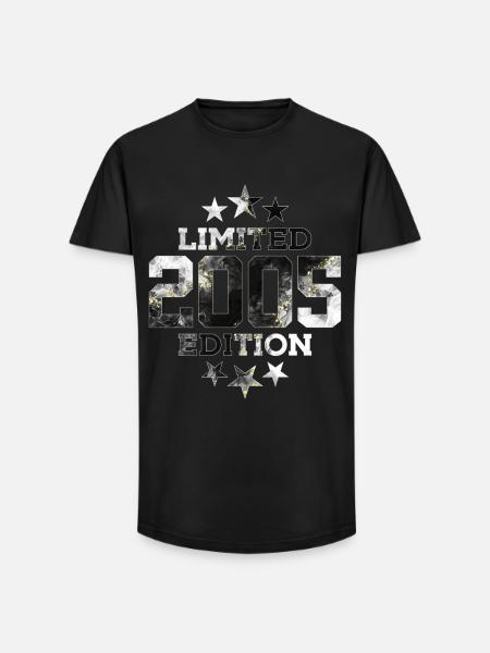 ÉDITION LIMITÉE 21E ANNIVERSAIRE 2005 - T-shirt coupe longue homme - noir