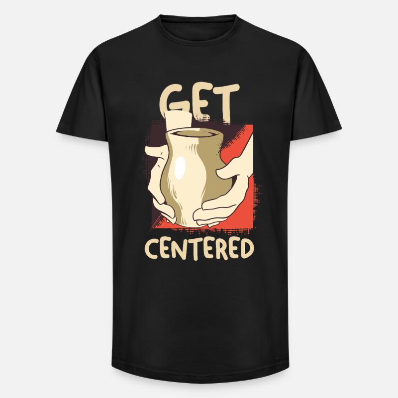 Get Centered Kaffeemoment - Long Fit Männer T-Shirt - Schwarz