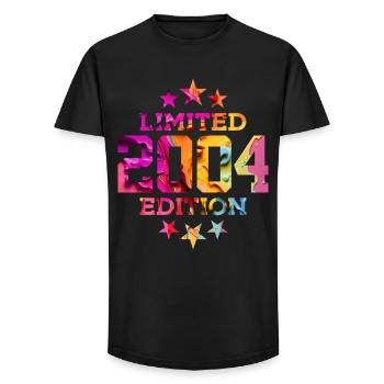 ÉDITION LIMITÉE 2004 22E ANNIVERSAIRE - T-shirt coupe longue homme - noir - Devant - AI Model Male 185 light (185cm)