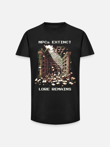 NPCs gone, lore stays | Post-apocalyptic - Long Fit Men's T-Shirt - black