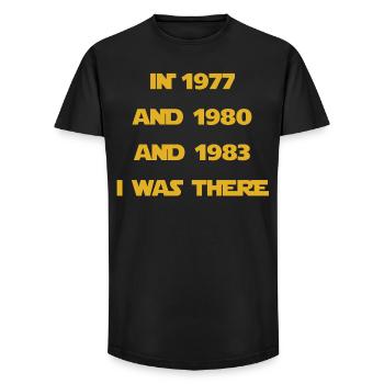 I WAS THERE 77 80 83 - Long Fit Men's T-Shirt - black - Front - AI Model Male 185 light (185cm)