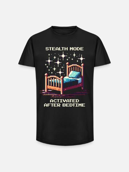 Stealth mode: after bedtime | Parents - Long Fit Men's T-Shirt - black