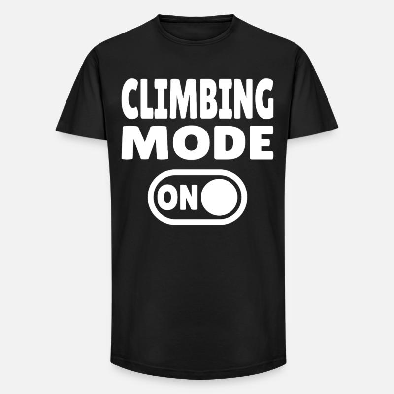 Climbing Mode ON – Boulder & Kletter Style - Long Fit Men's T-Shirt - black
