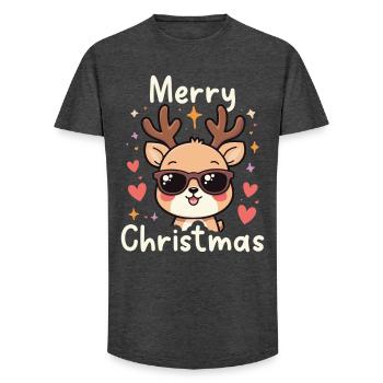 Frohe Weihnachten - Long Fit Männer T-Shirt - Anthrazit - Vorne - AI Model Male 185 light (185cm)