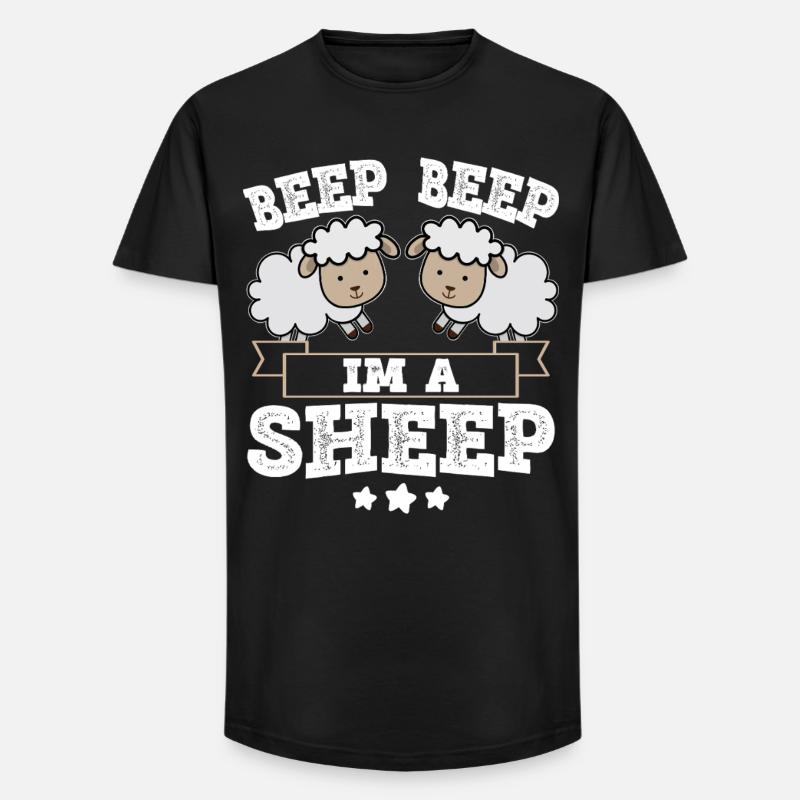 Beep Beep Im A Sheep - Long Fit Männer T-Shirt - Schwarz