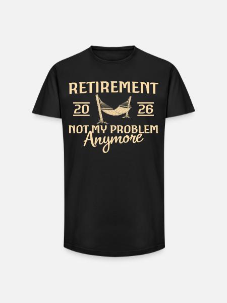 Pension 2026 Hammock - Pensioner - Long Fit Men's T-Shirt - black