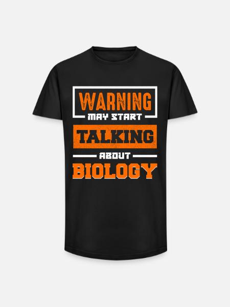 Warning: Biology Talk - Long Fit Men's T-Shirt - black