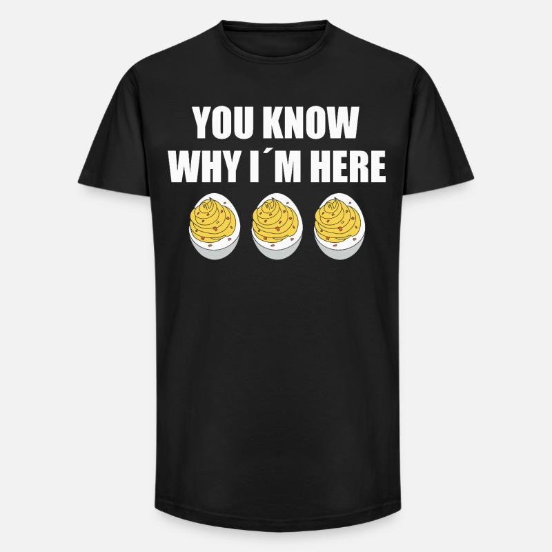 Gefüllte Eier - Long Fit Männer T-Shirt - Schwarz
