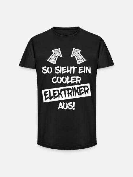 Cool Electrician Funny Saying Gift - Long Fit Men's T-Shirt - black