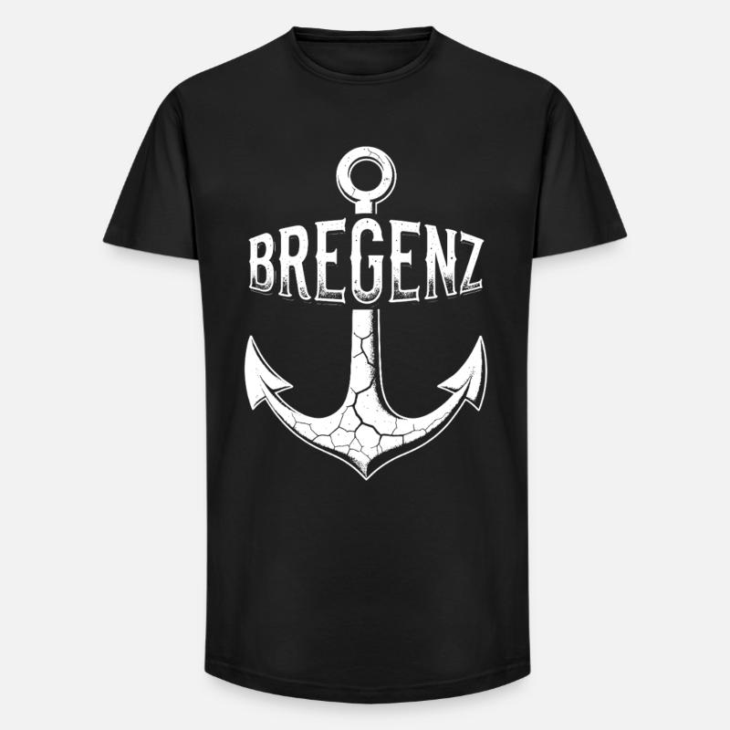 Anker Bregenz Bodensee Österreich - Long Fit Männer T-Shirt - Schwarz