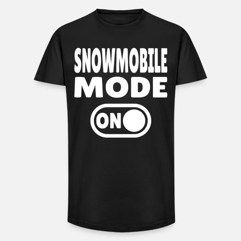 Snowmobile Mode ON - Long Fit Männer T-Shirt - Schwarz