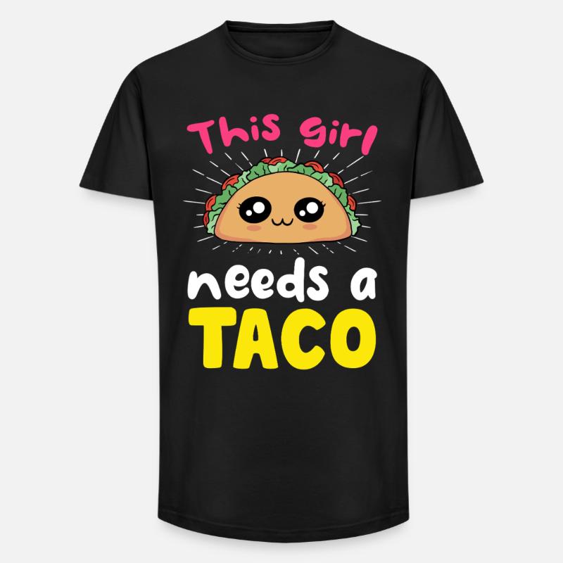 Dieses Mädchen braucht einen Taco - Long Fit Männer T-Shirt - Schwarz