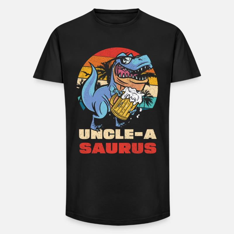 UncleASaurus Bierheld - Long Fit Männer T-Shirt - Schwarz