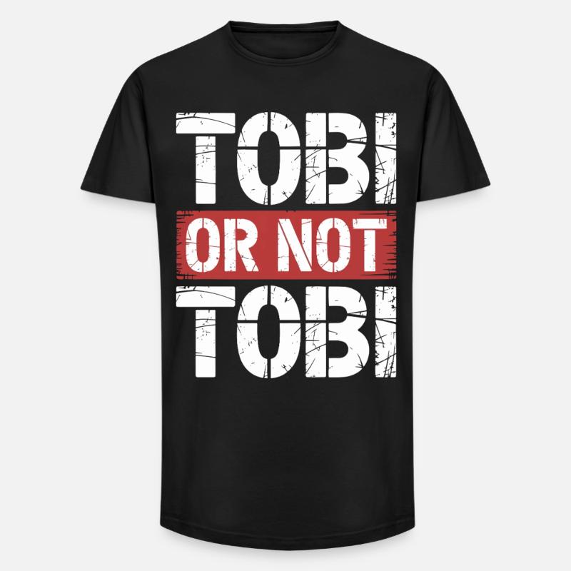 Tobi oder nicht Tobi - Long Fit Männer T-Shirt - Schwarz