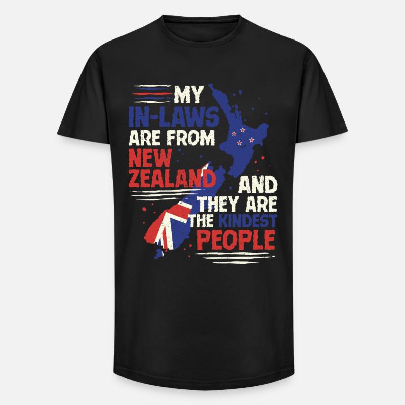 Neuseeland Verwandte Schwiegermutter - Long Fit Männer T-Shirt - Schwarz